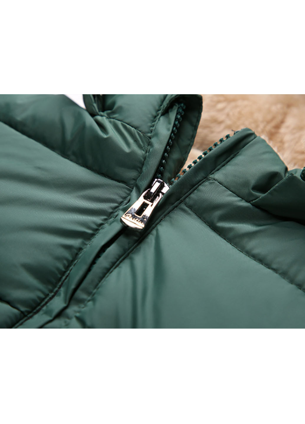 Зеленая зимняя куртка No Brand