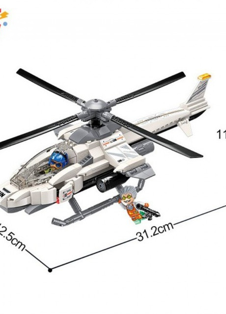 Конструктор 3211 Штурмовий гелікоптер, 352 деталі Qman (253827836)