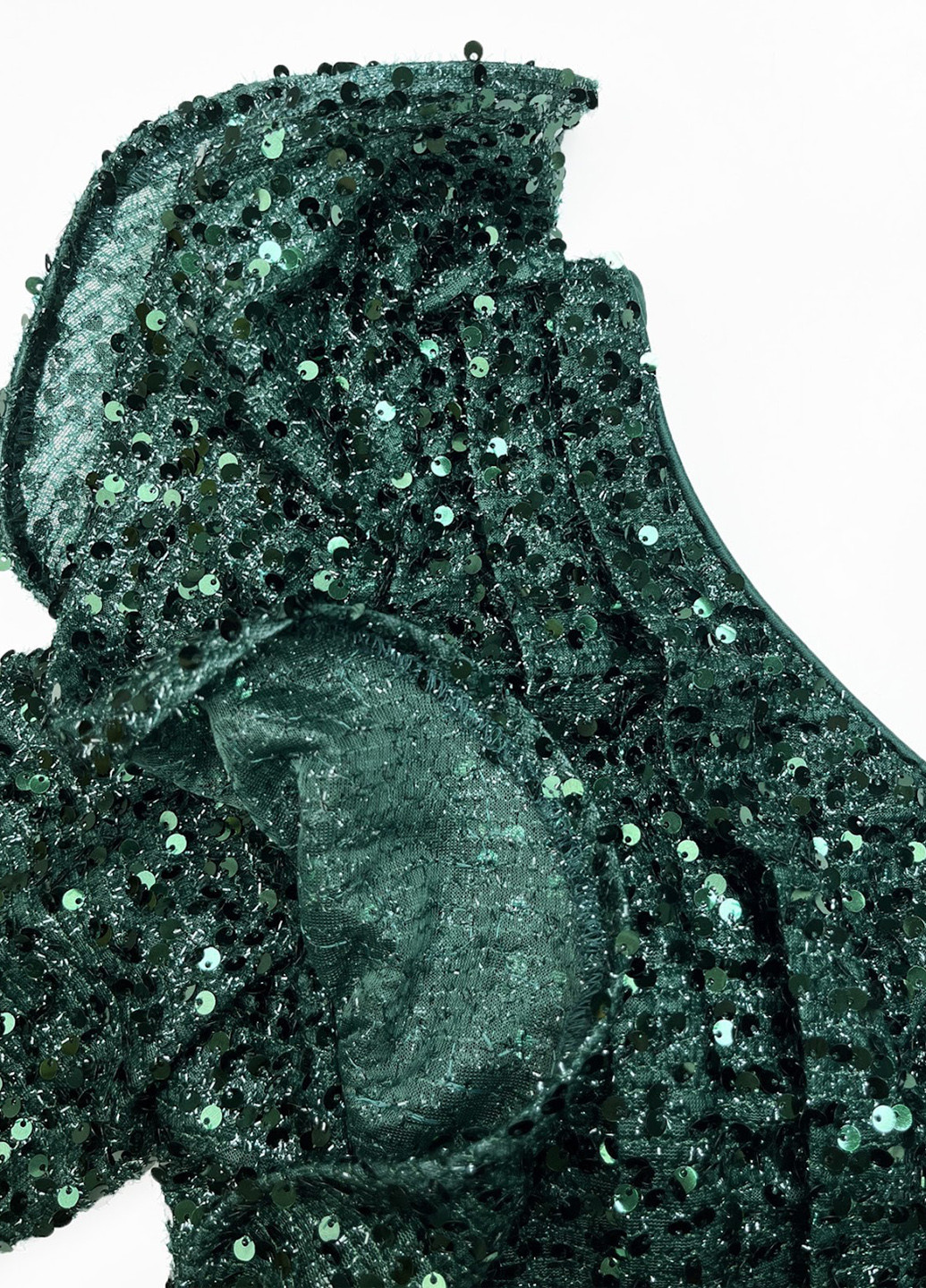 Темно-зелена вечірня сукня SHEIN однотонна