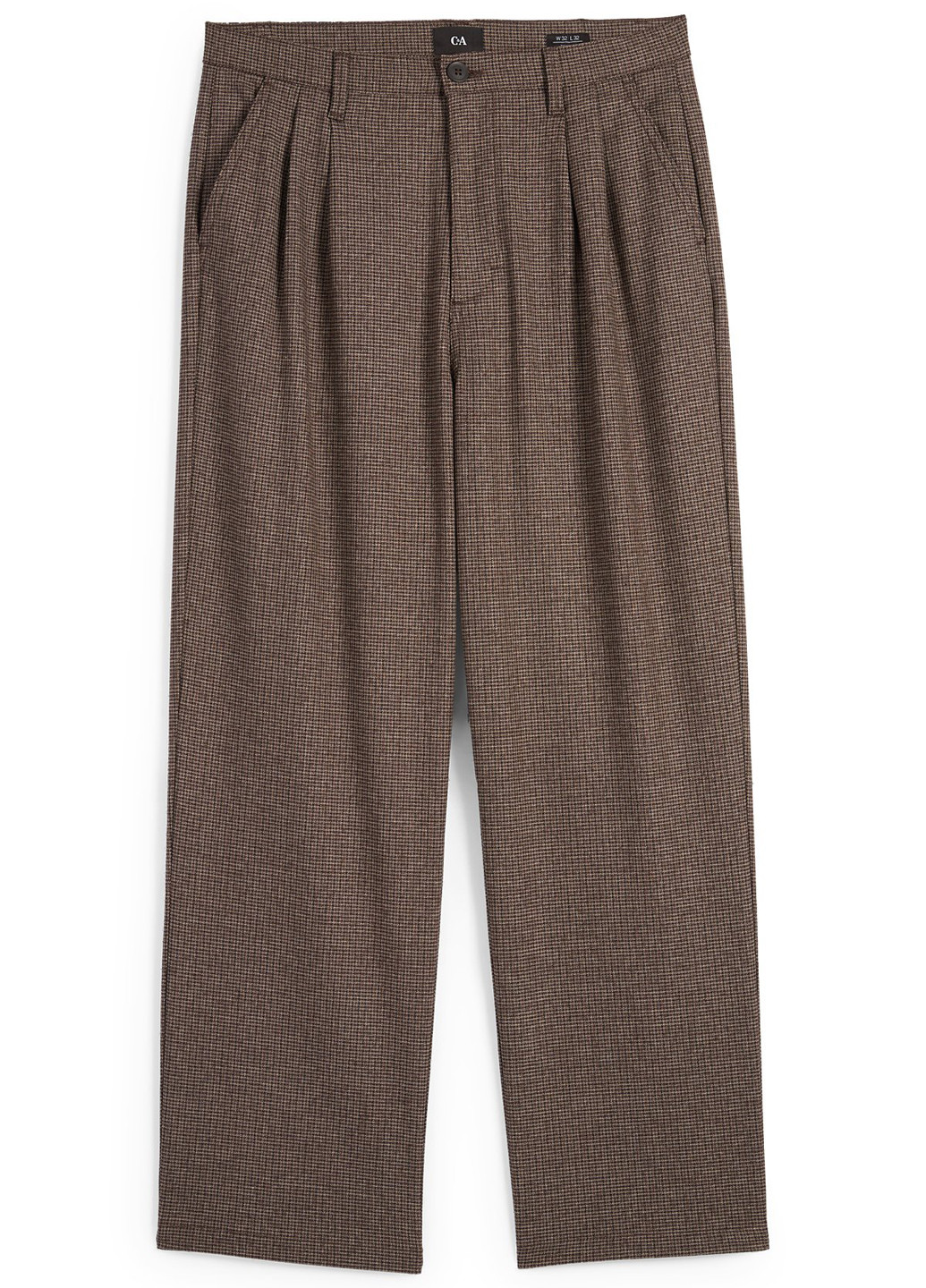 Коричневые кэжуал демисезонные прямые брюки C&A