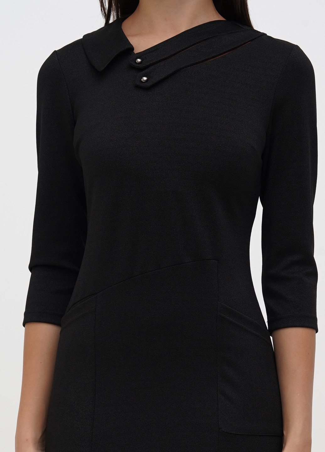 Чорна кежуал сукня Sassofono однотонна