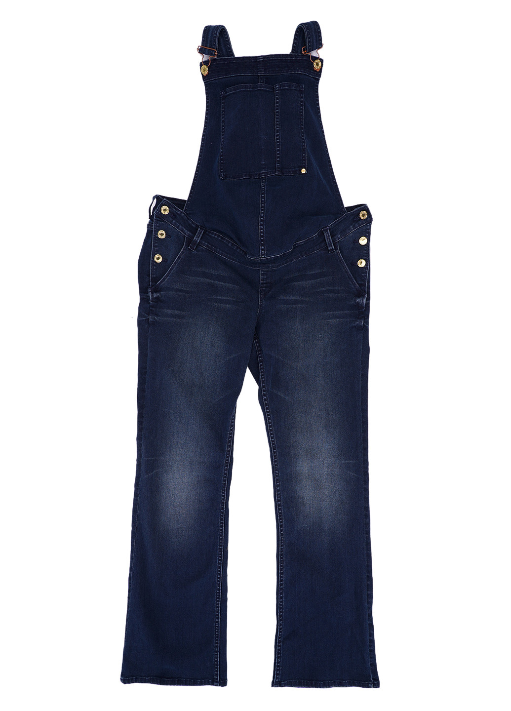 Комбінезон для вагітних H&M комбінезон-брюки однотонний темно-синій джинсовий бавовна