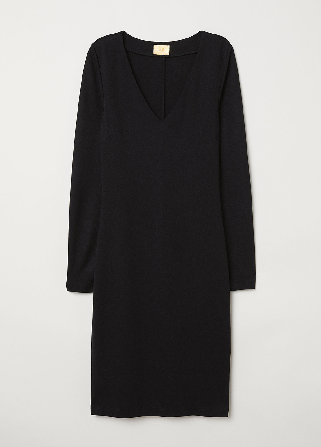 Черно-белое кэжуал платье H&M однотонное
