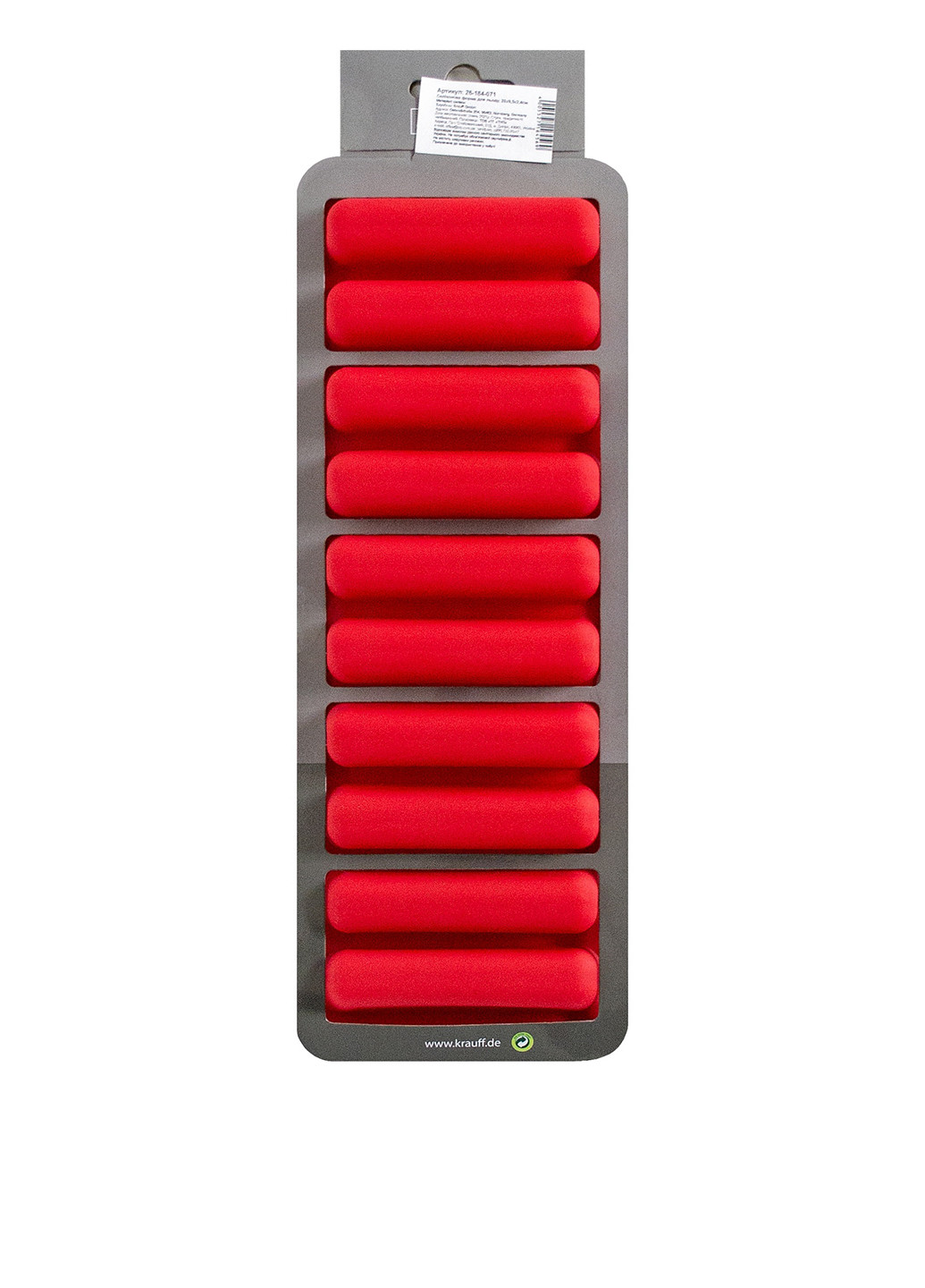 Силиконовая форма, 26x9,5x2,4 см Krauff однотонная красная
