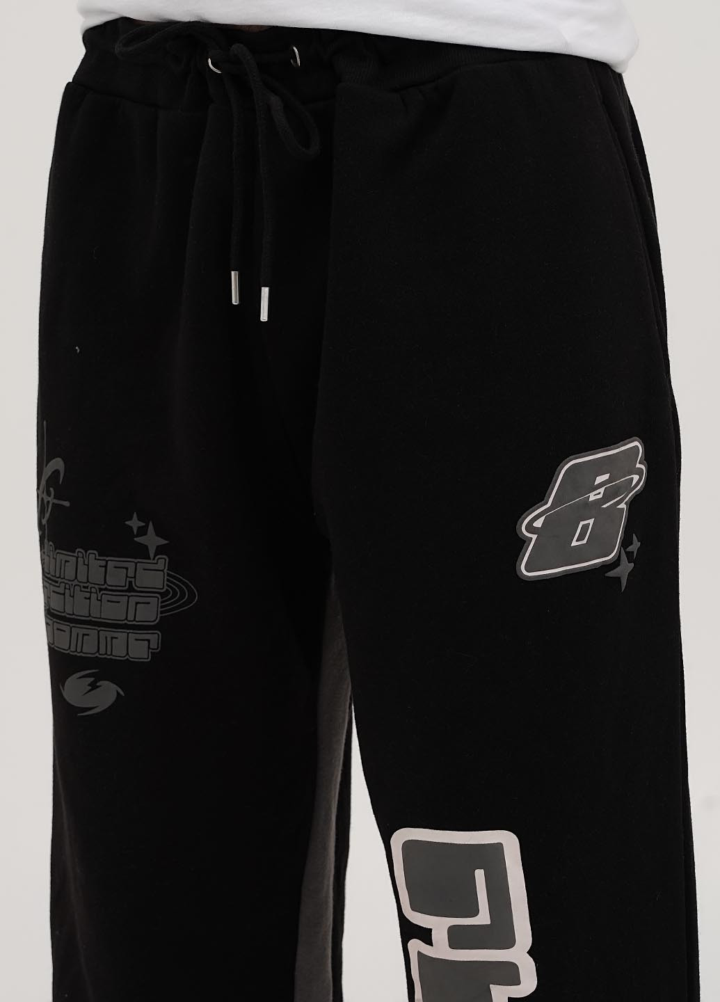 Черные спортивные, кэжуал демисезонные прямые брюки Boohoo