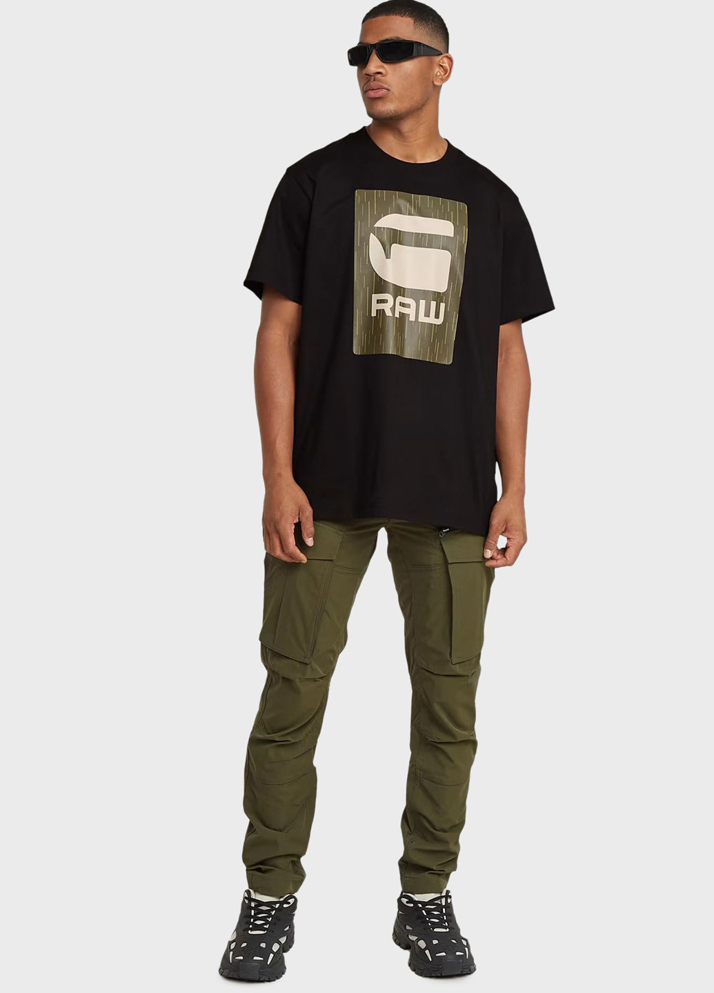 Хаки кэжуал демисезонные карго брюки G-Star Raw