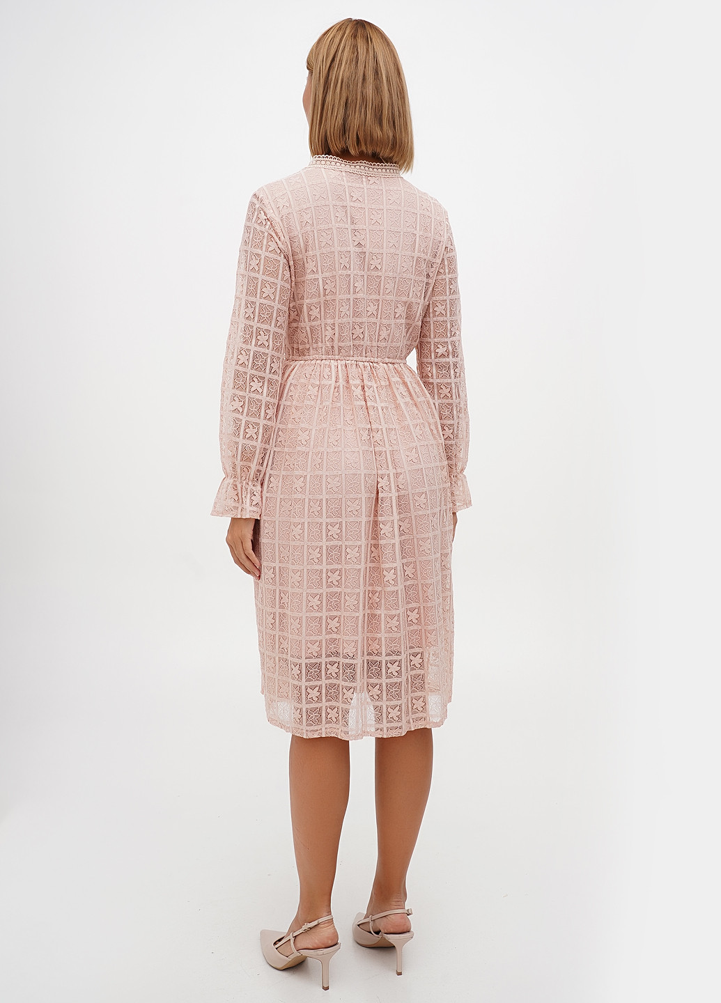 Пудрова кежуал сукня Minus однотонна