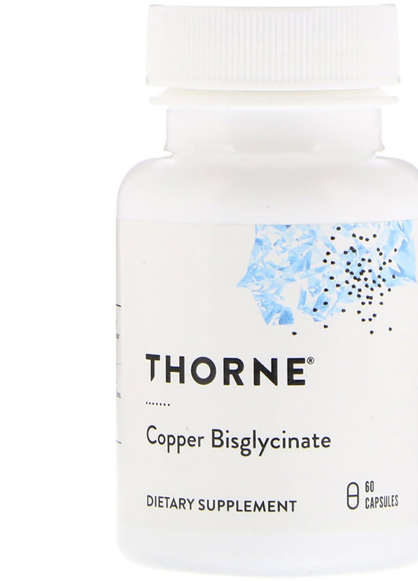 Мідь (Бісгліцінат), Copper Bisglycinate,, 60 капсул Thorne Research (228292057)