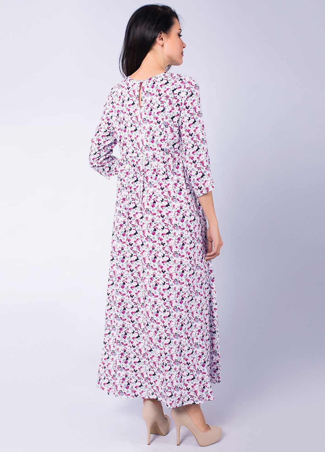 Комбинированное кэжуал платье Garne с цветочным принтом