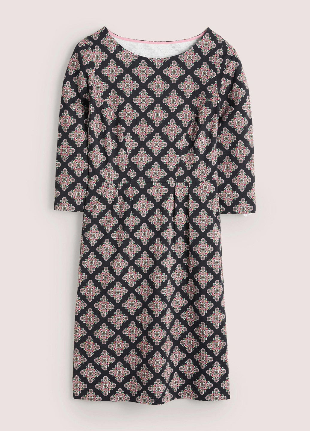 Черное кэжуал платье футляр Boden с орнаментом