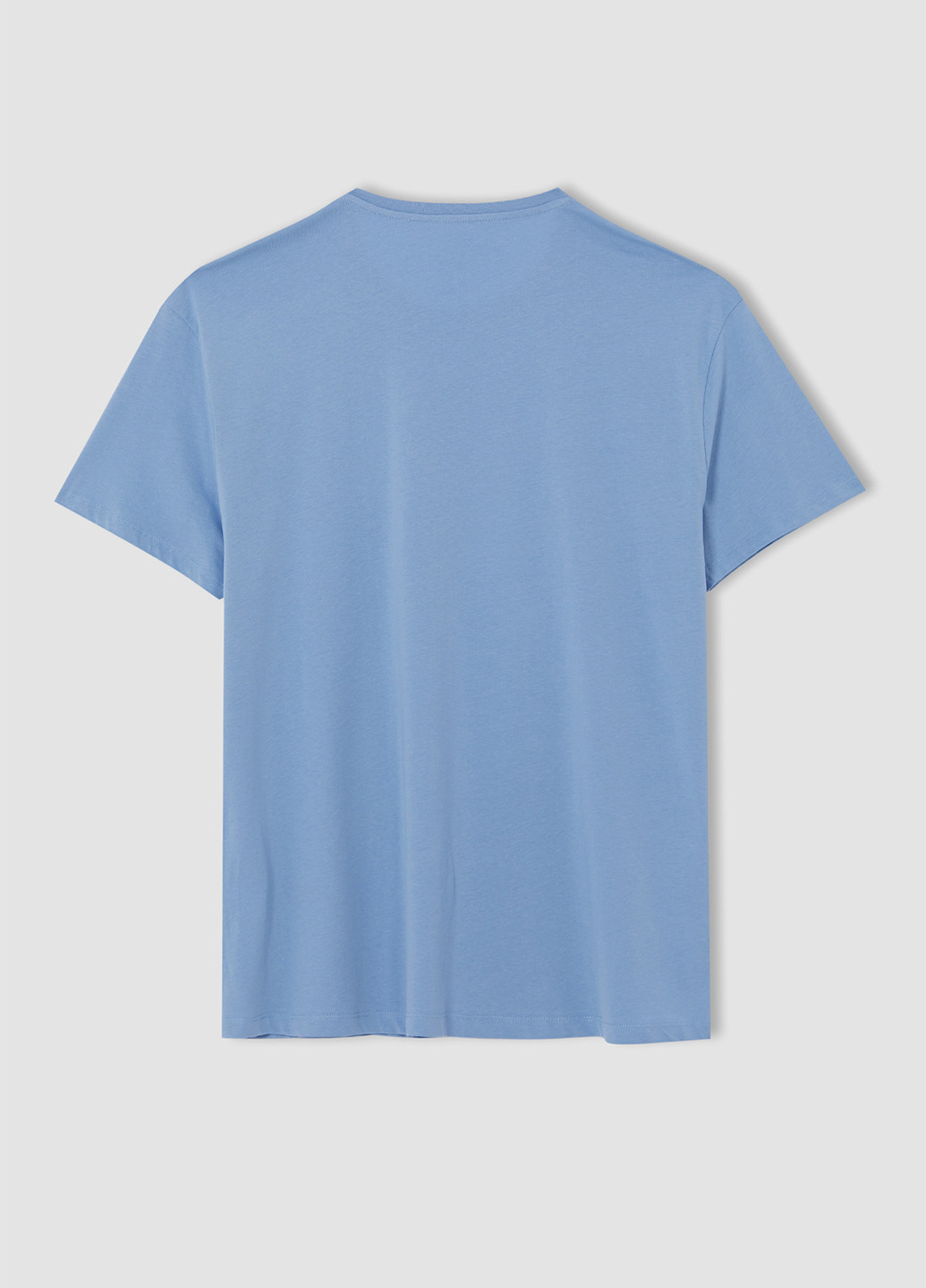 Темно-голубая футболка DeFacto