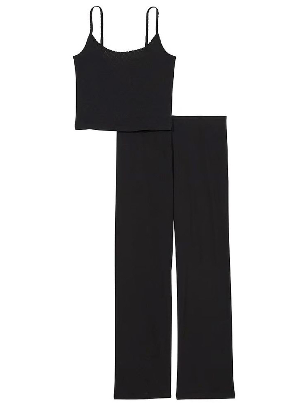 Черная всесезон пижама (майка, брюки) майка + брюки Victoria's Secret