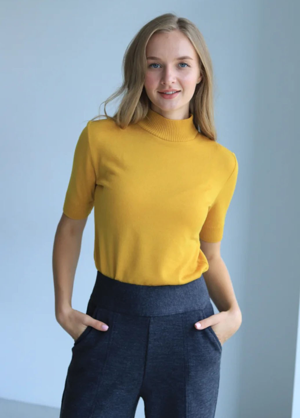 Горчичный демисезонный джемпер джемпер Fashion