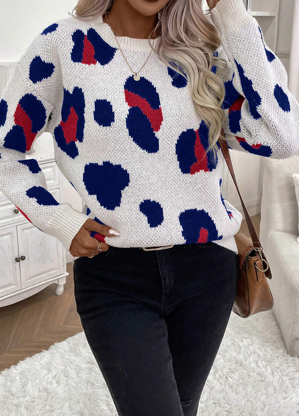 Молочный демисезонный джемпер джемпер SHEIN