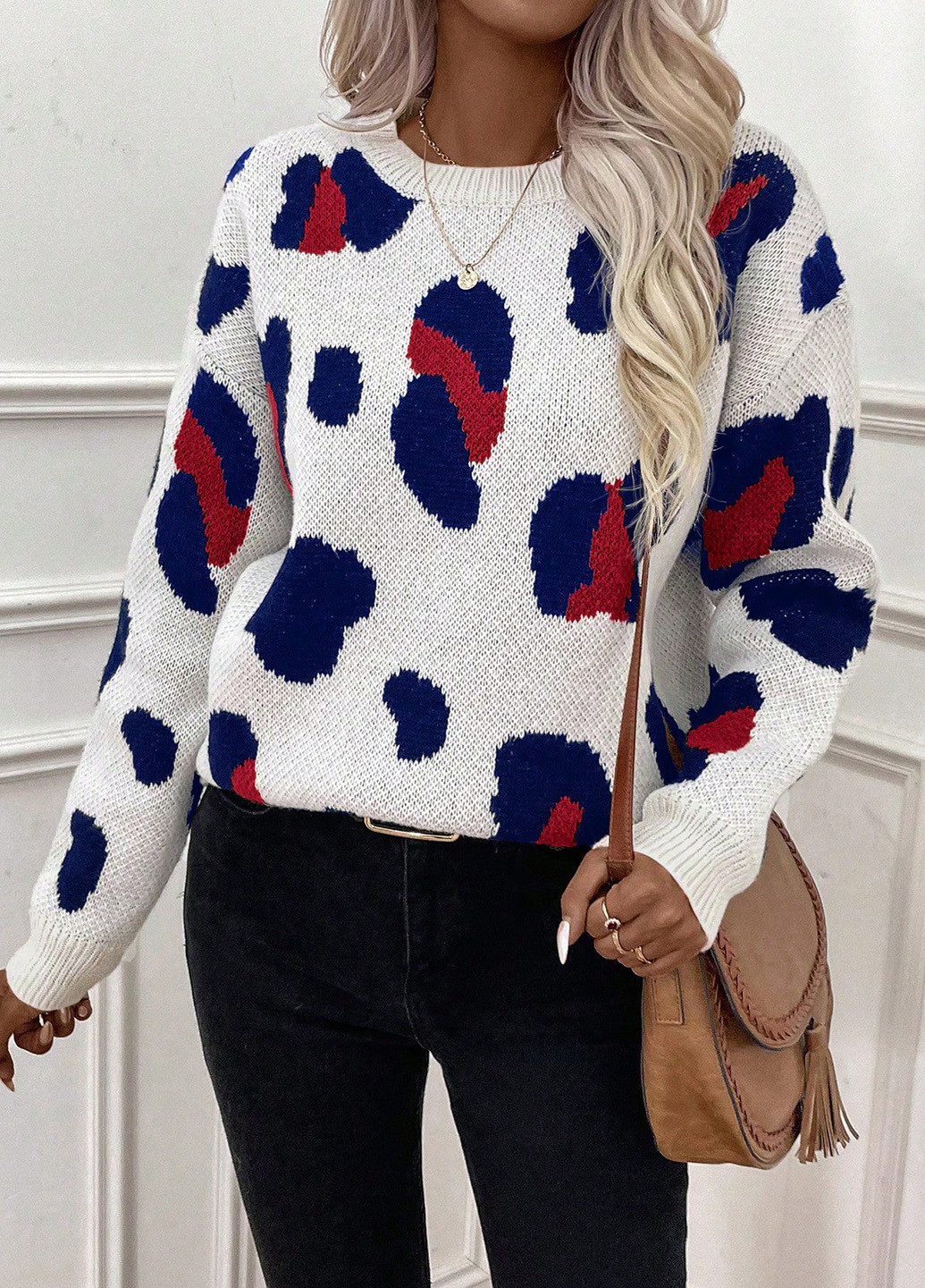 Молочный демисезонный джемпер джемпер SHEIN