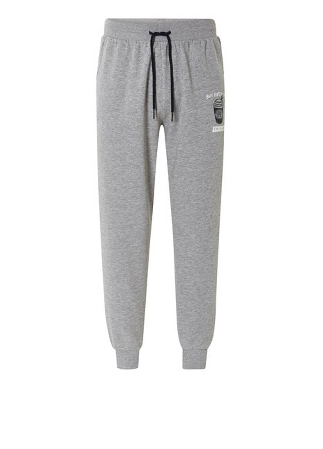 Серые повседневный, спортивные зимние джоггеры брюки Livergy