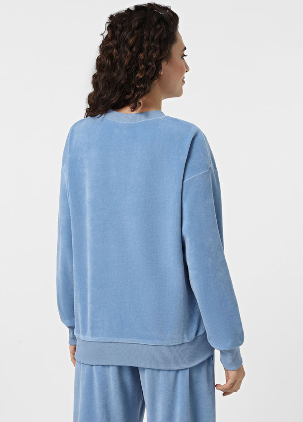 Блакитний світшот Promin однотонний без декору (323777812)