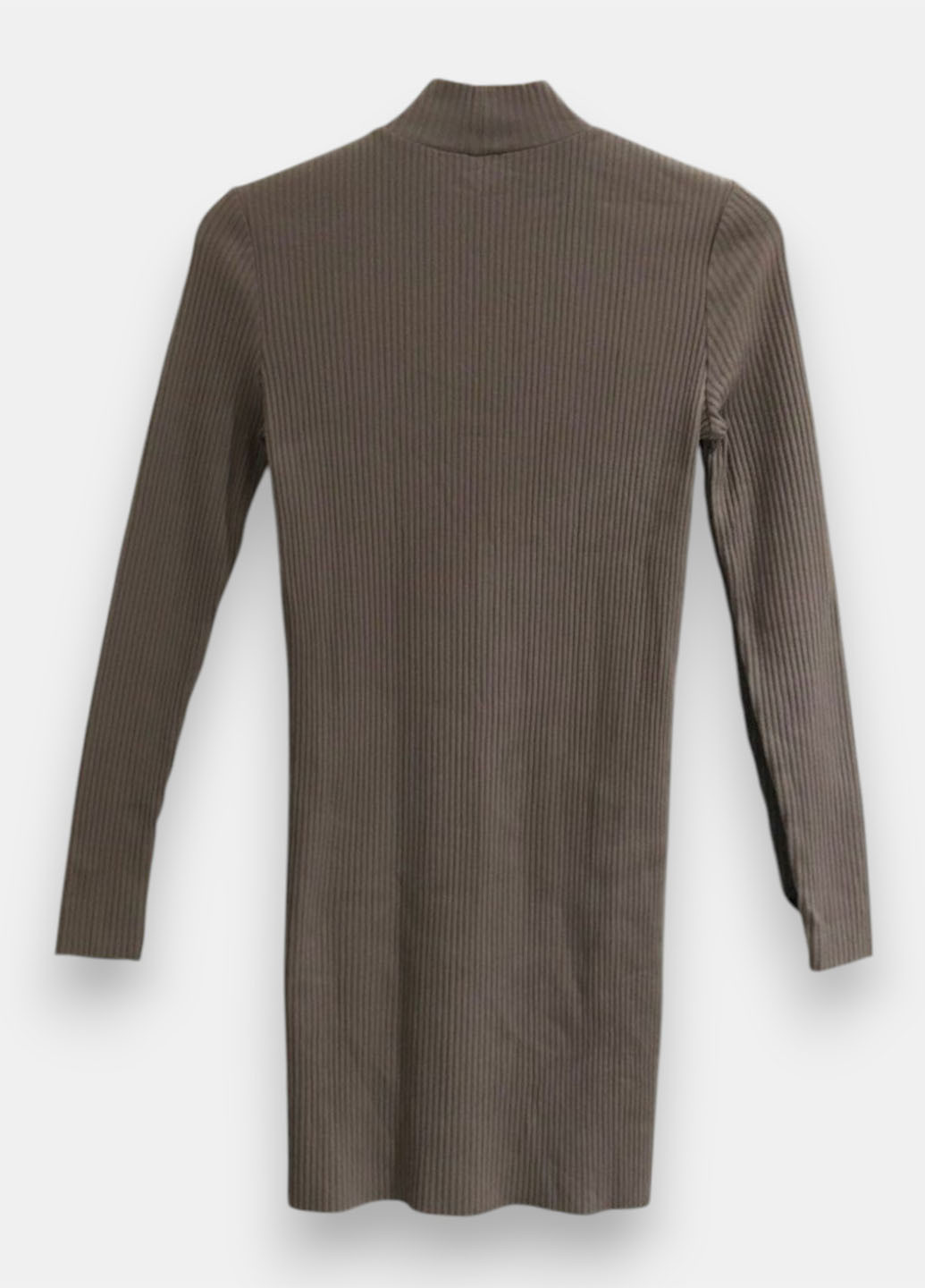 Светло-коричневое кэжуал платье платье-водолазка H&M однотонное
