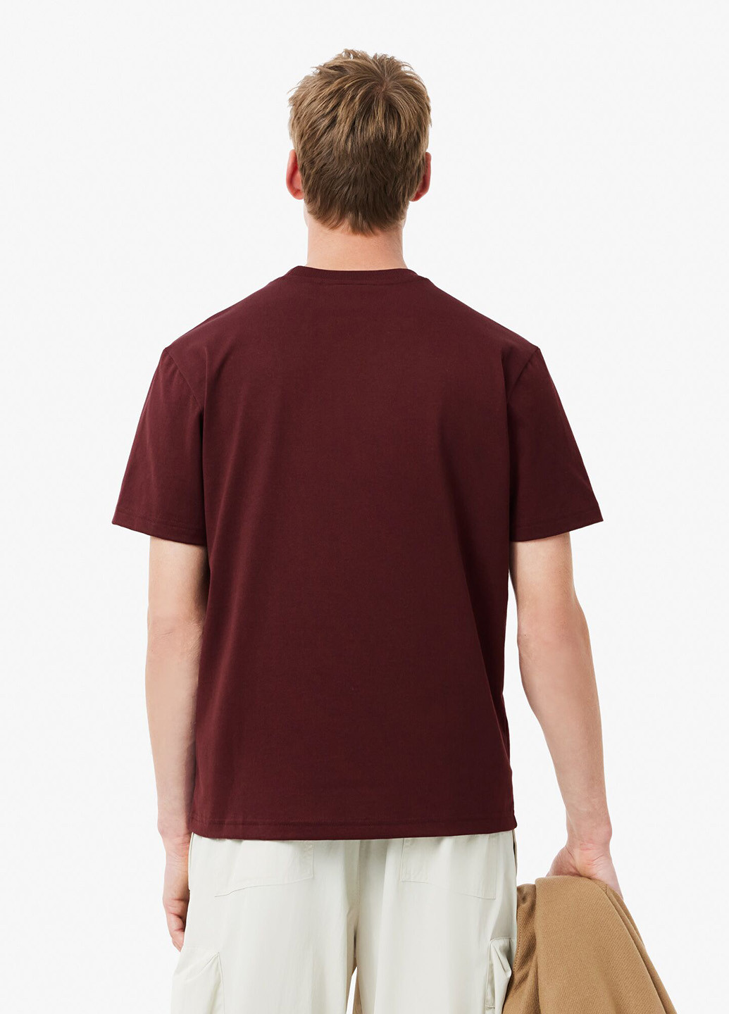 Коричневая футболка Lacoste