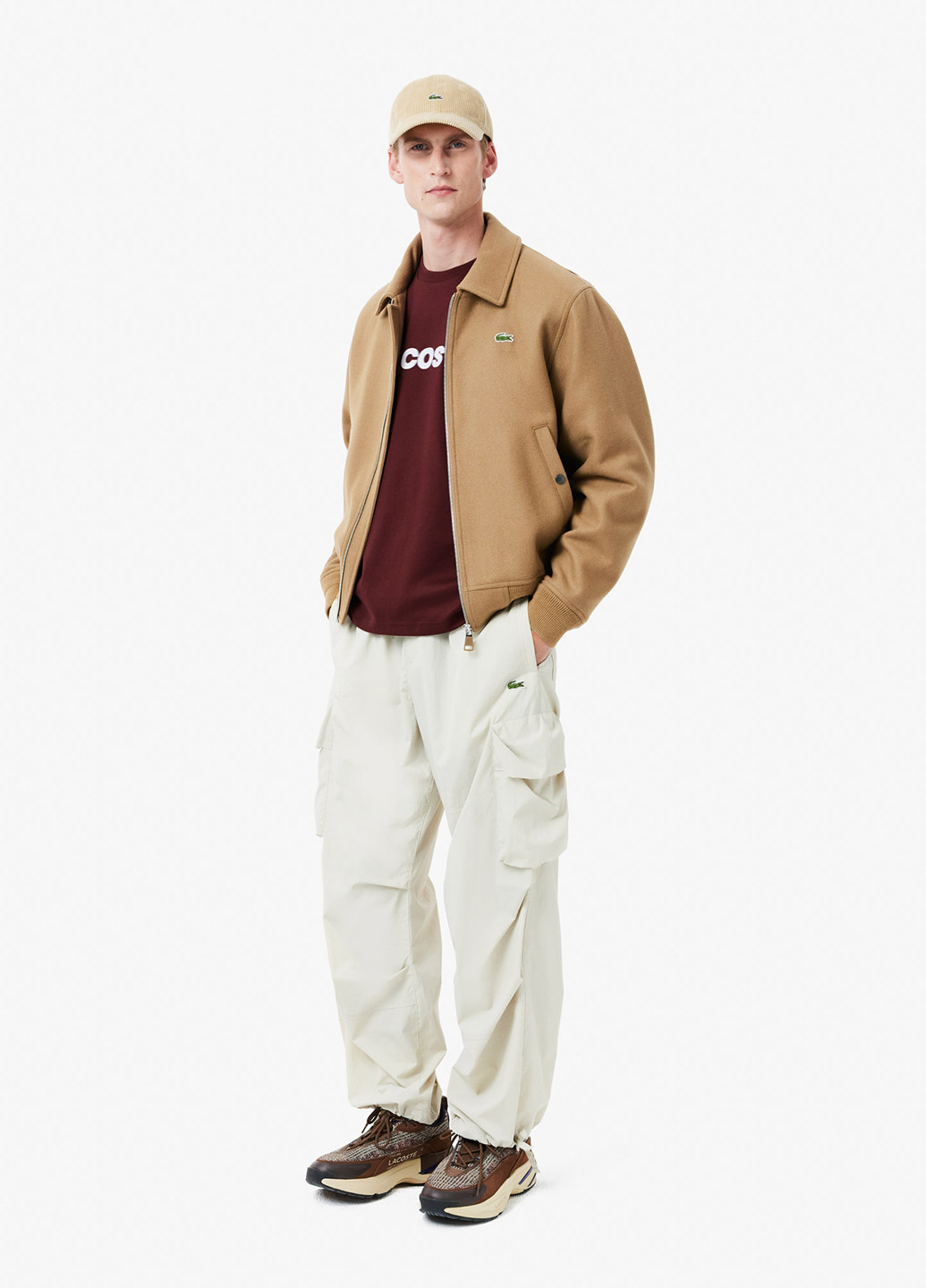 Коричневая футболка Lacoste