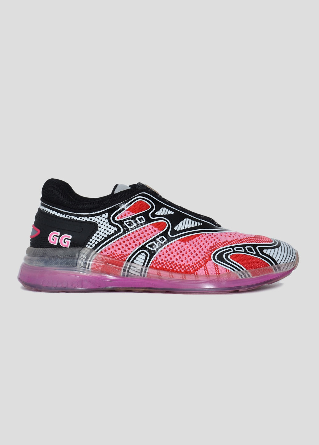 Рожеві Осінні комбіновані кросівки зі шкіри Gucci