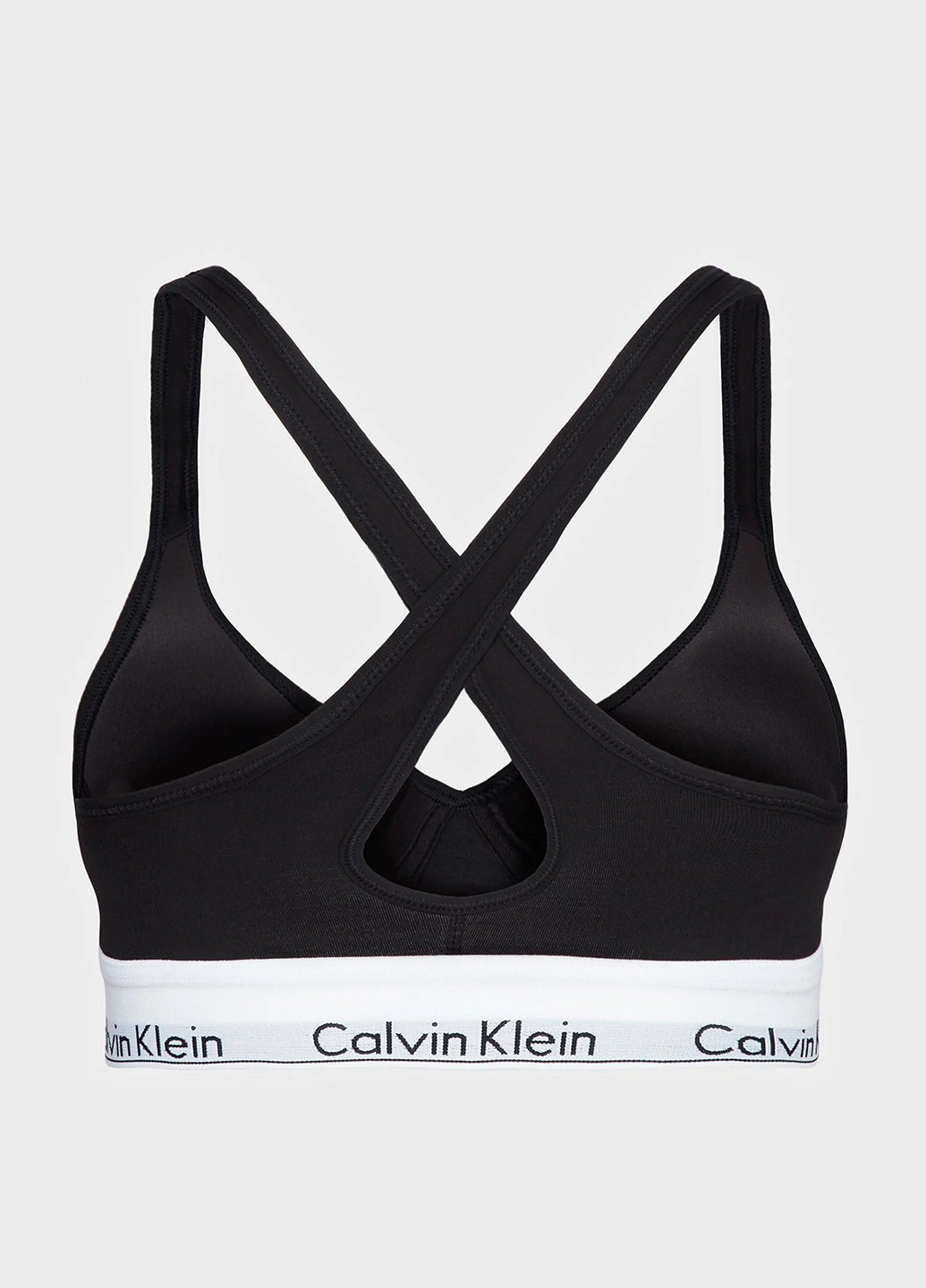 Чёрный топ бюстгальтер Calvin Klein без косточек хлопок
