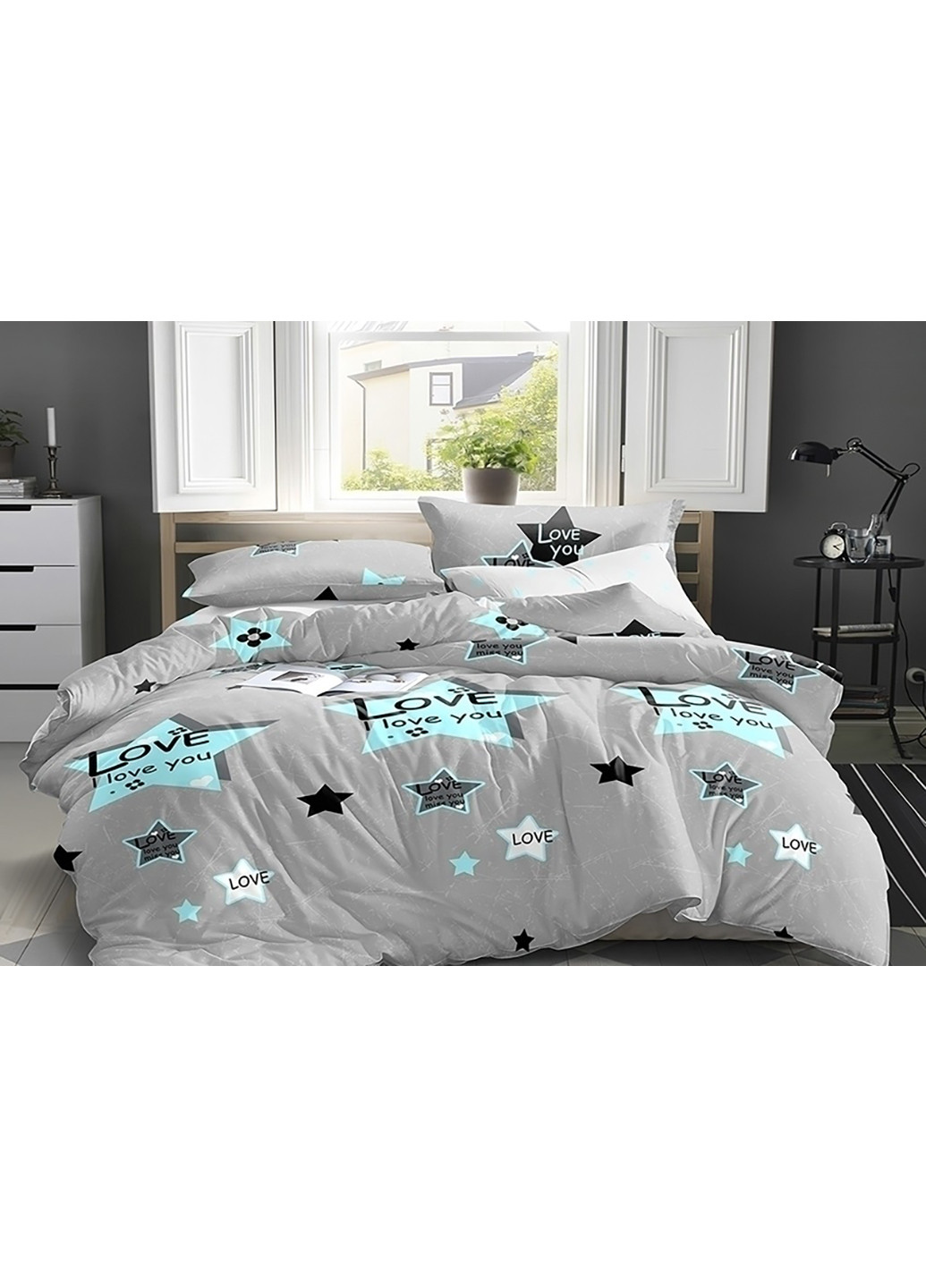 Комплект постільної білизни з компаньйоном Євро Tag (252313504)