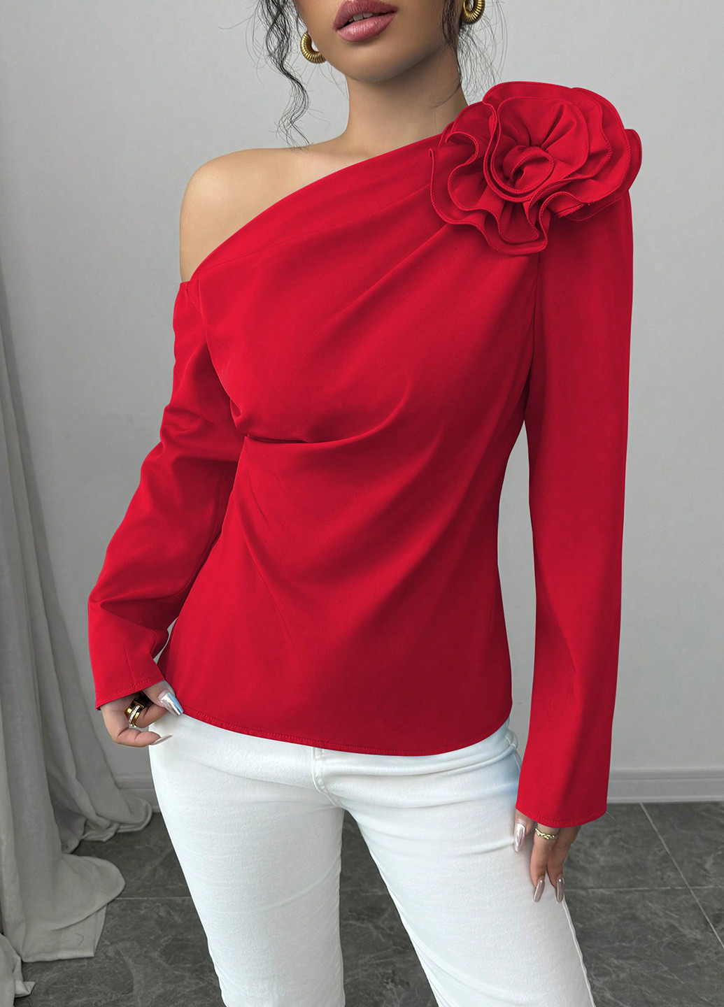 Красная блуза SHEIN