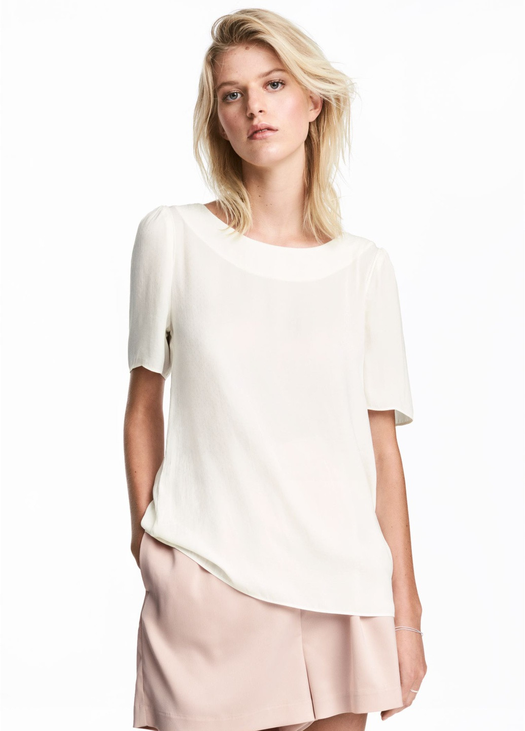 Молочна літня блуза H&M