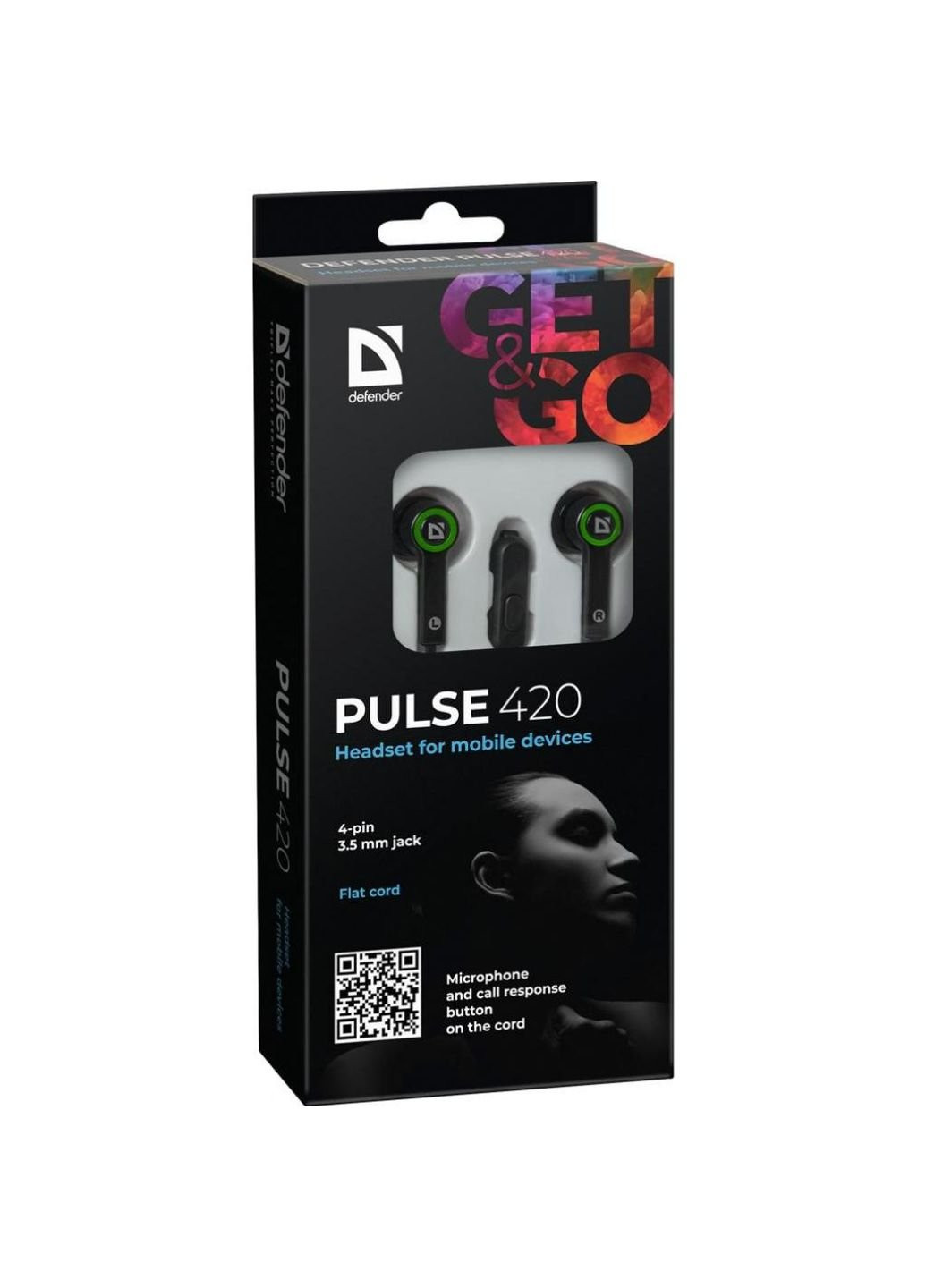 Наушники (63422) Defender Pulse 420 Green (250309516)