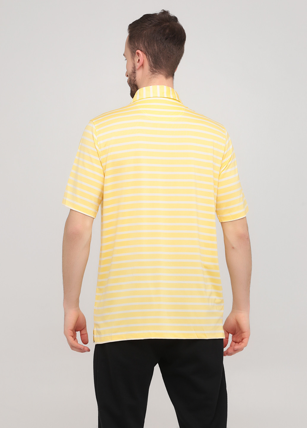 Светло-желтая футболка-поло для мужчин Greg Norman в полоску