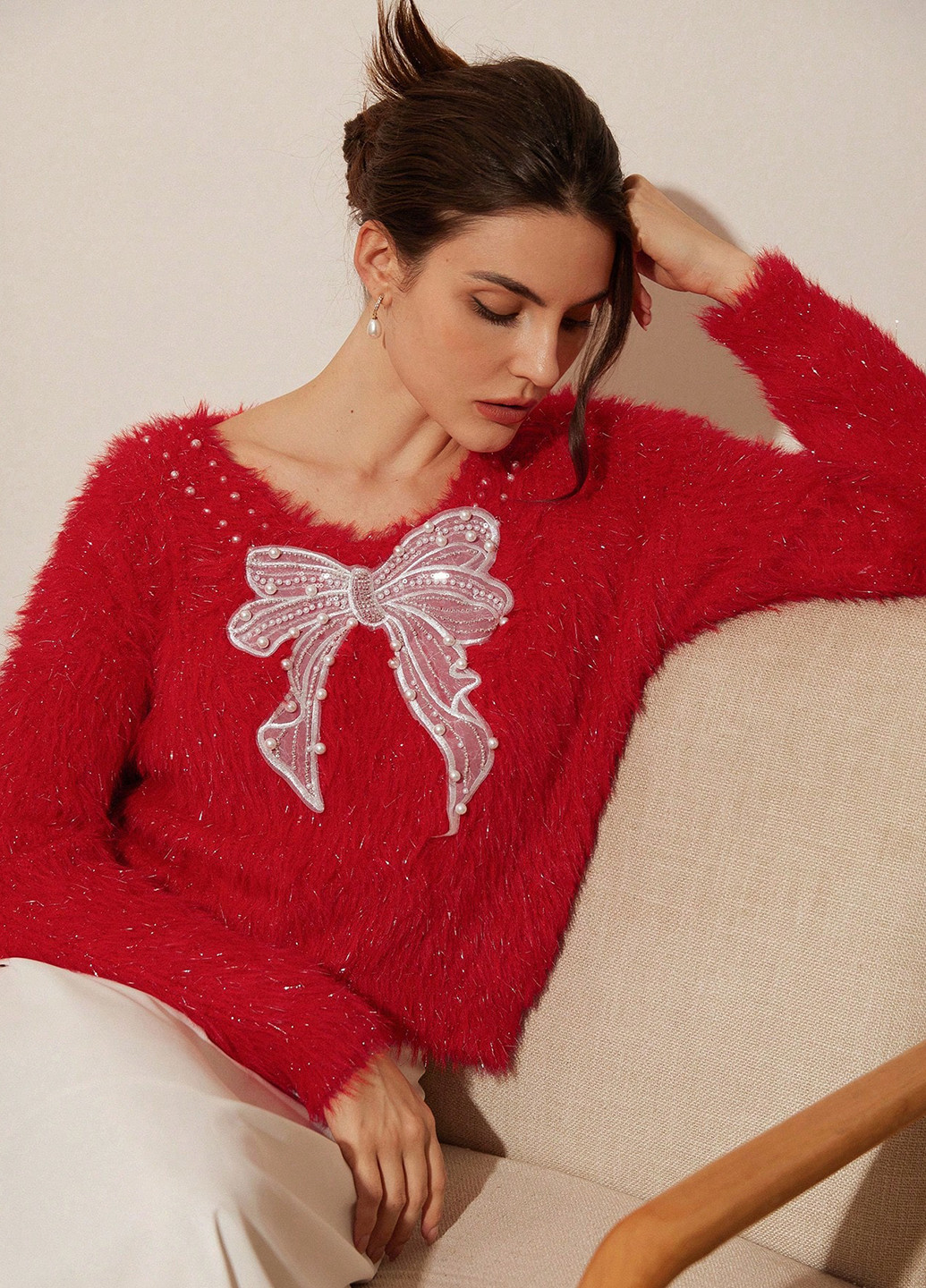 Красный демисезонный джемпер джемпер SHEIN