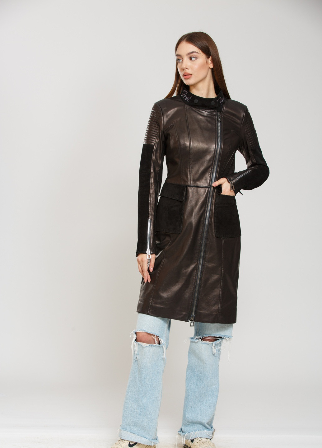 Плащ Чорний Donna Bacconi демісезон (243759007)