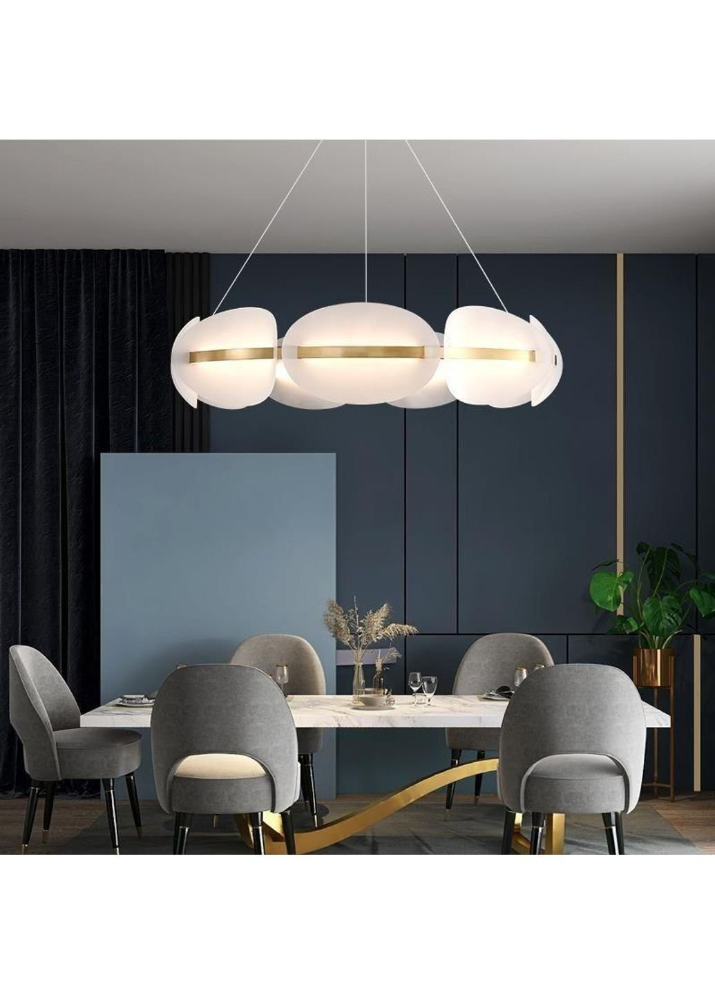 Люстра стельова LED D3022/1000 Бронза 30х100х100 см. Sunnysky (253631153)