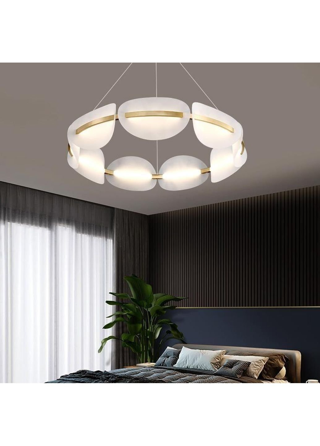 Люстра стельова LED D3022/1000 Бронза 30х100х100 см. Sunnysky (253631153)