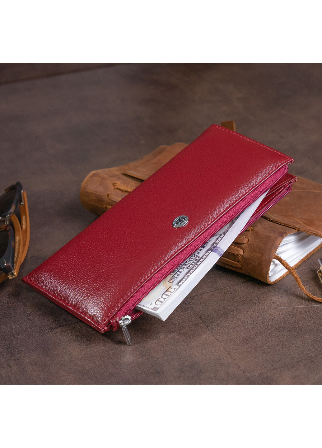 Женский кожаный кошелек 19х9,5х2,5 см st leather (229461363)