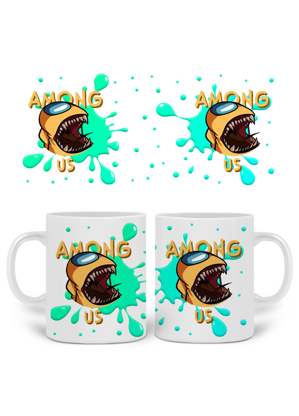 Кружка Амонг Ас Жовтий (Among Us Yellow) 330 мл горнятко керамічне (20259-2409) MobiPrint (219776064)