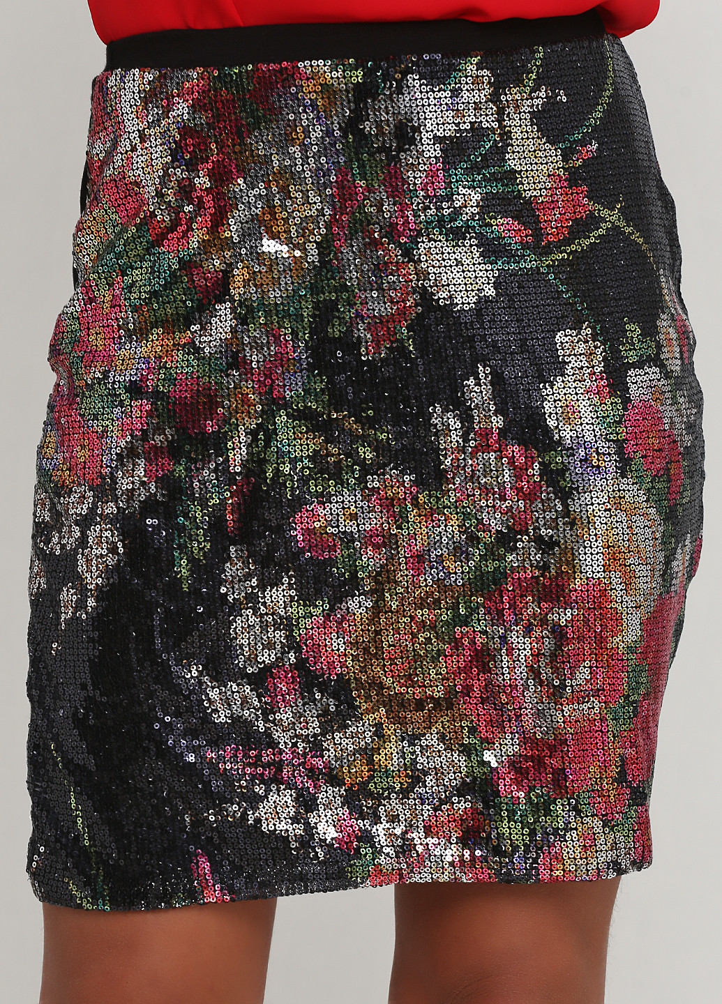 Черная кэжуал с абстрактным узором юбка Even & Odd мини