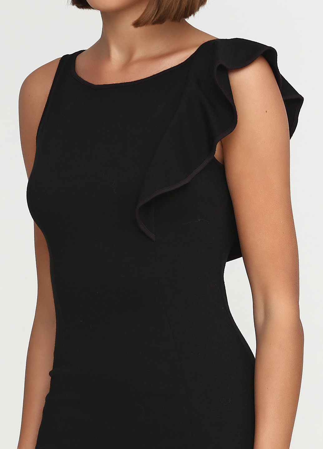 Черное деловое платье Stefanel однотонное