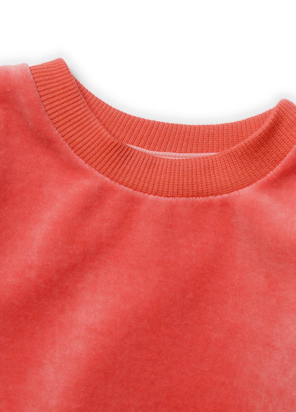 ArDoMi свитшот однотонный коралловый кэжуал хлопок, велюр, трикотаж
