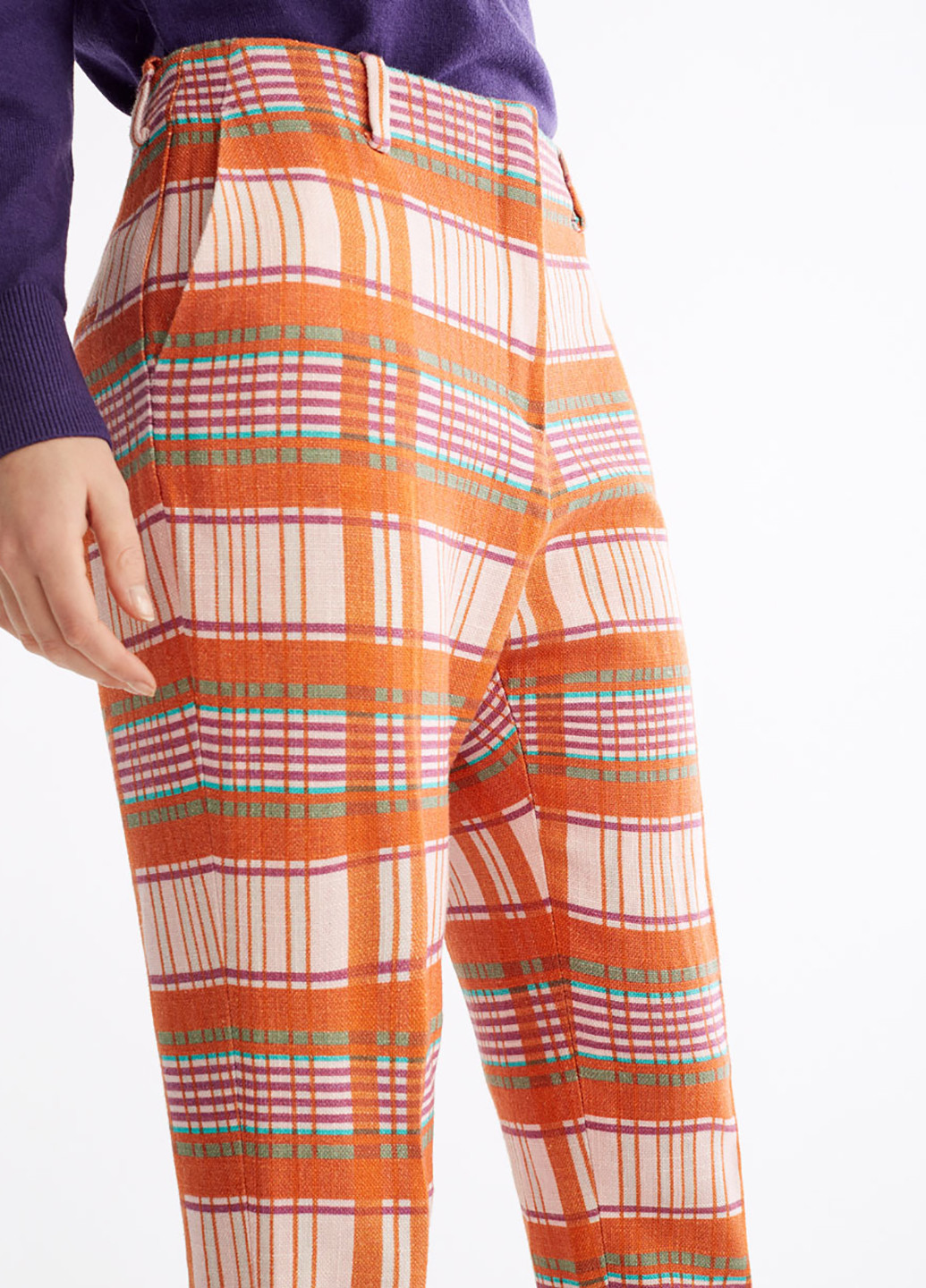 Оранжевые кэжуал демисезонные зауженные брюки Uterque