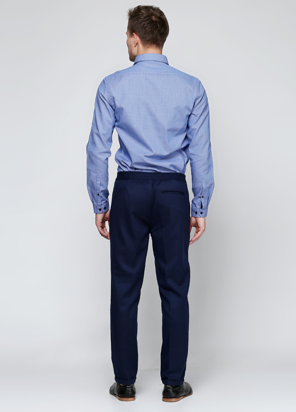 Темно-синие кэжуал демисезонные зауженные брюки Lindbergh