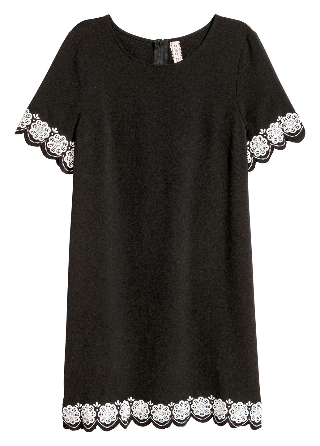 Чорна кежуал сукня сукня-футболка H&M з квітковим принтом