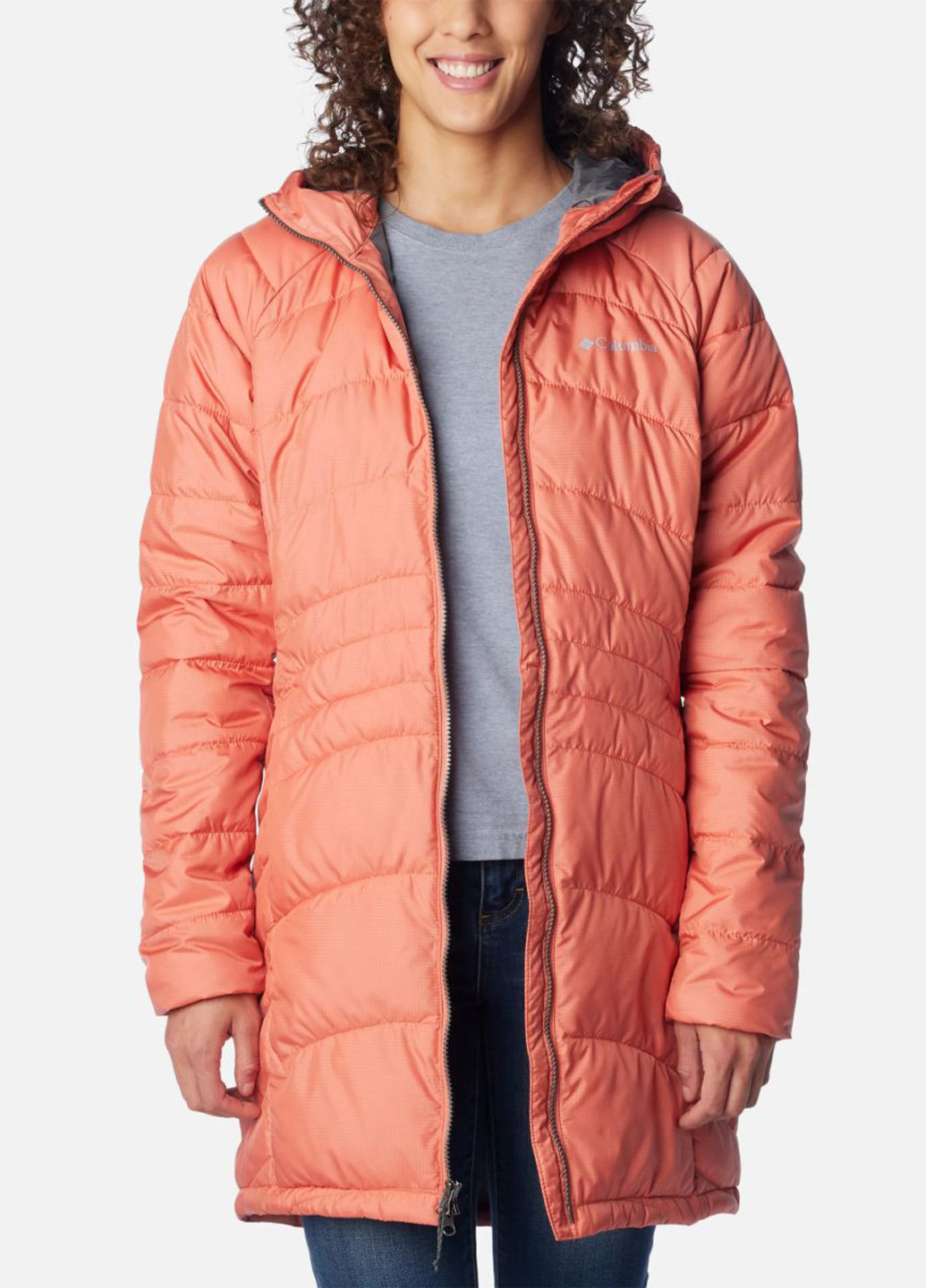 Оранжевая демисезонная куртка Columbia