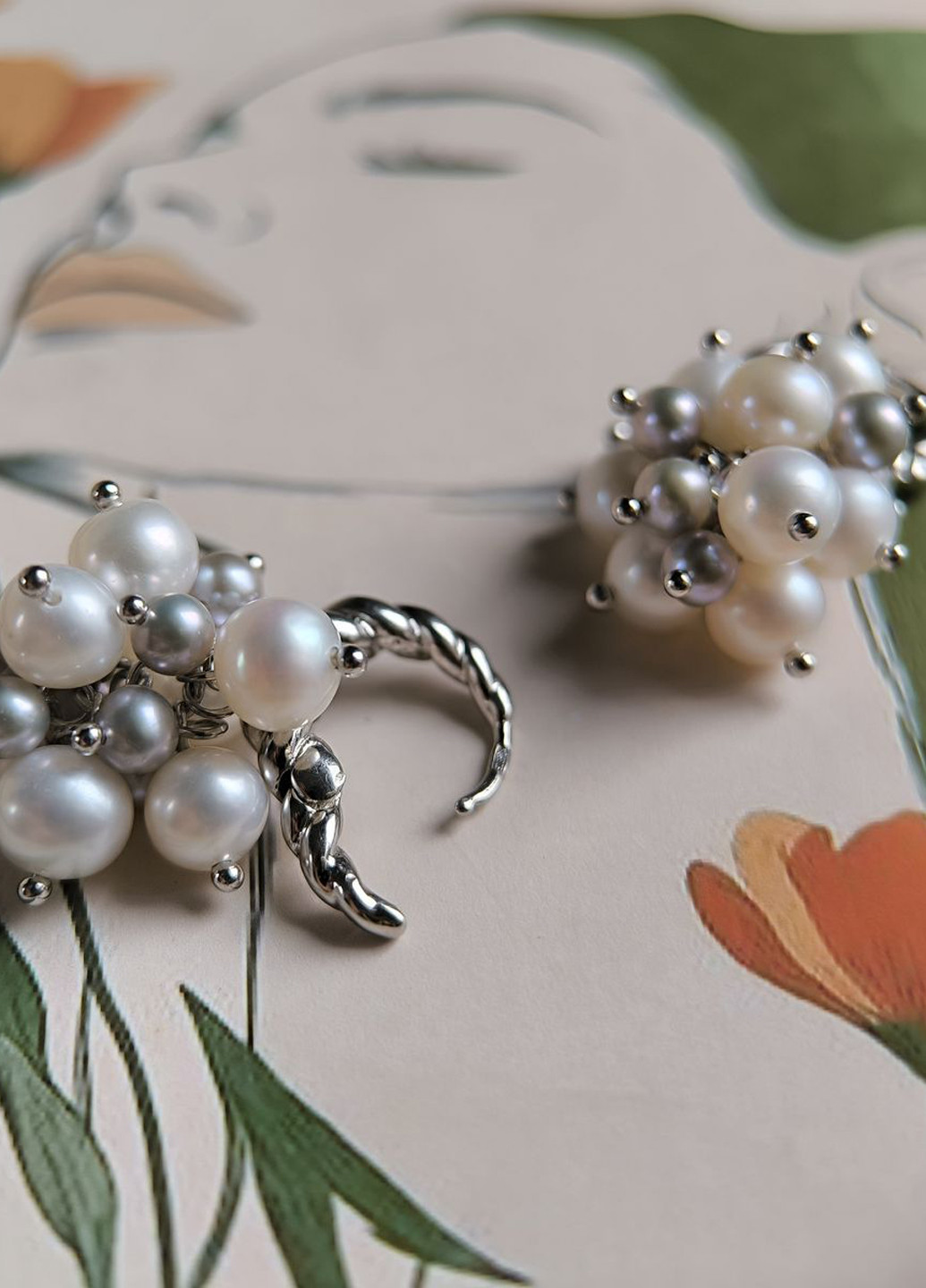 Серьги Silver Flame (350941343)