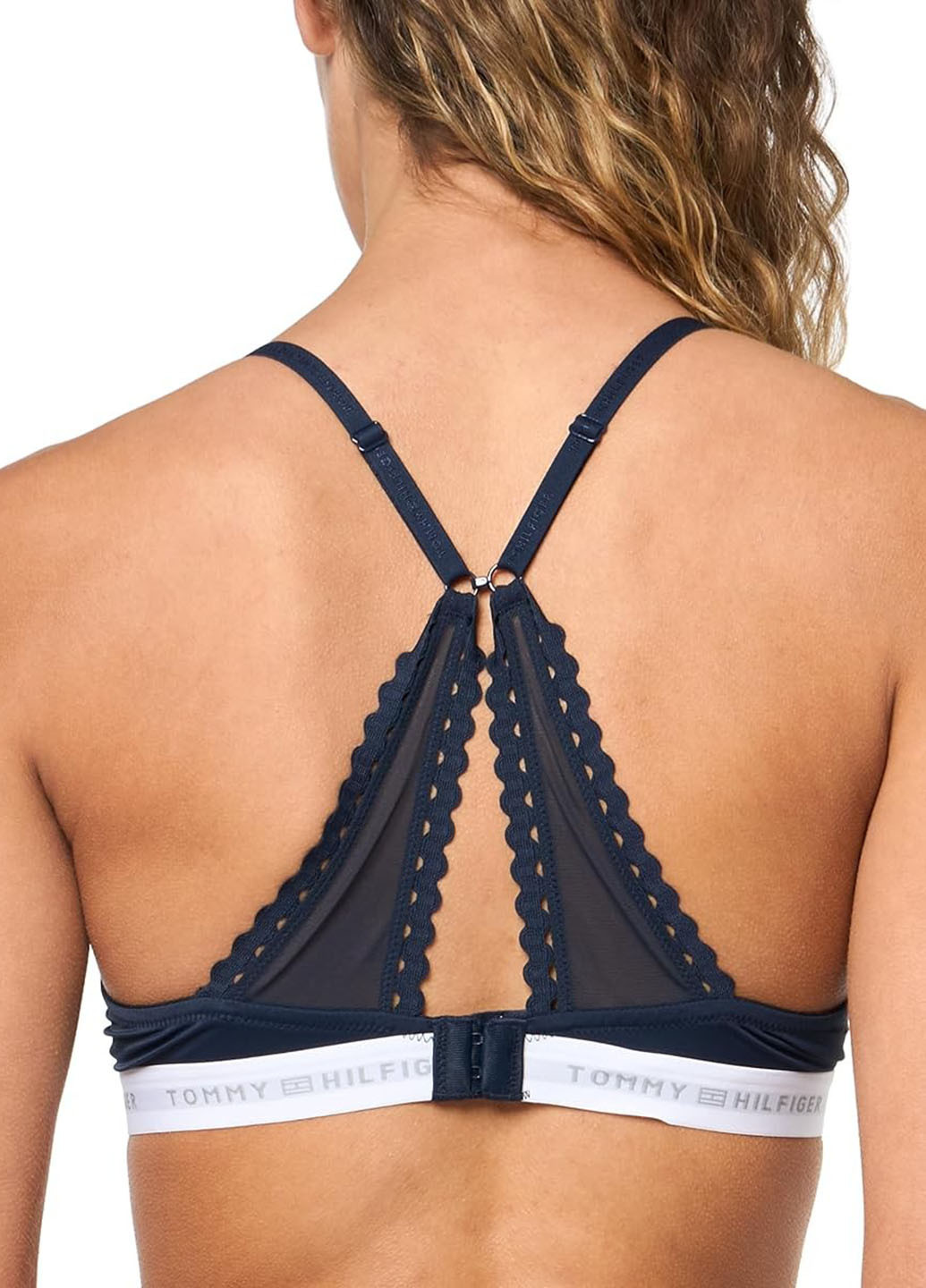 Синий бюстгальтер Tommy Hilfiger с косточками нейлон