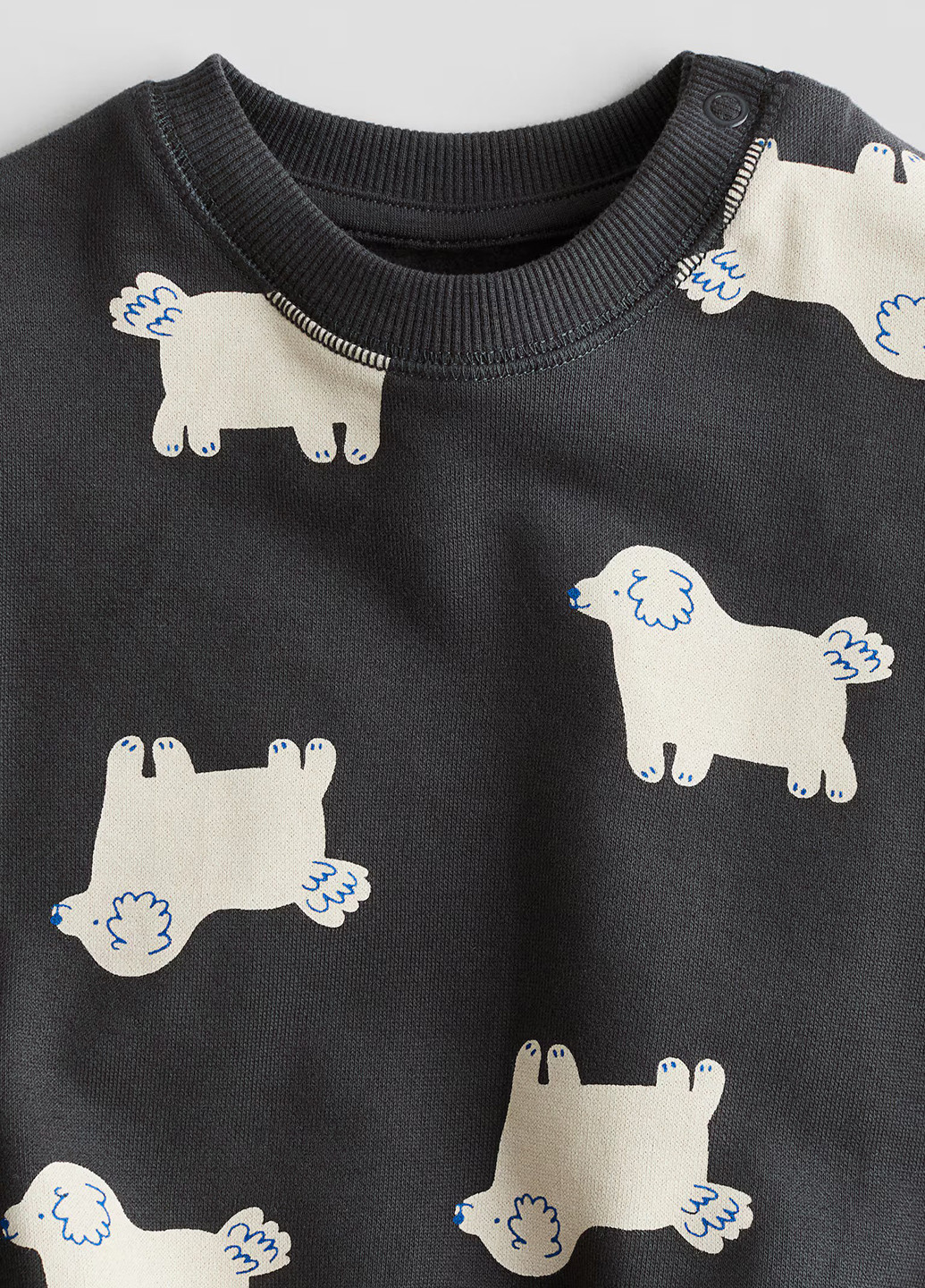 Темно-сірий світшот H&M малюнок без декору (366117140)