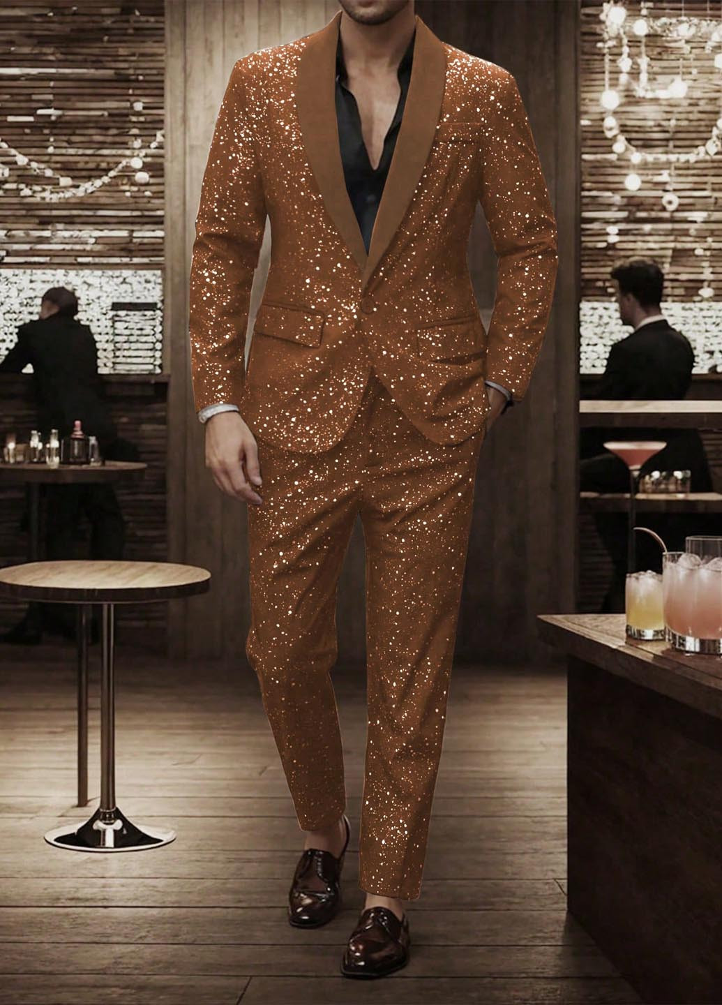 Коричневый демисезонный костюм (пиджак, брюки) брючный SHEIN