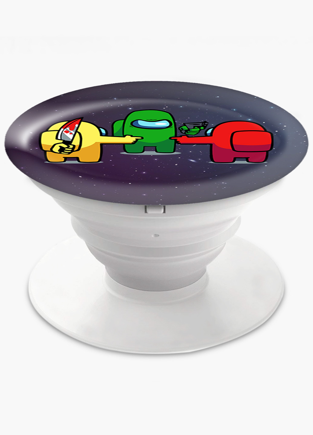 Попсокет (Popsockets) тримач для смартфону Амонг Ас (Among Us) (8754-2425) Чорний MobiPrint (216836564)