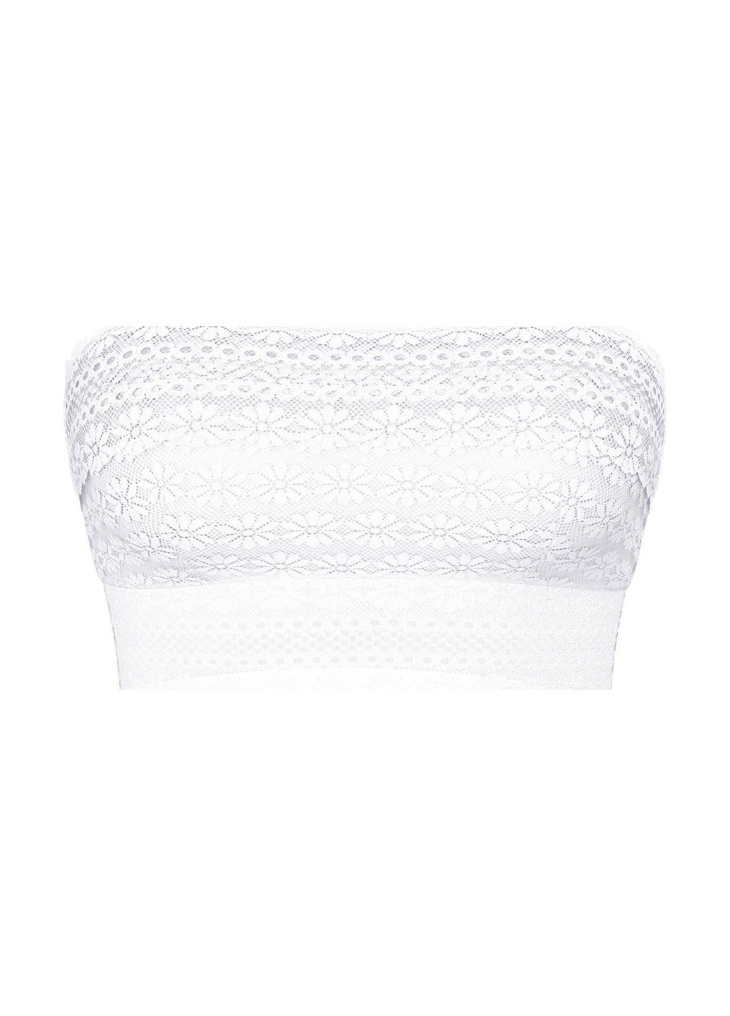 Білий топ бюстгальтер Victoria's Secret без кісточок поліамід